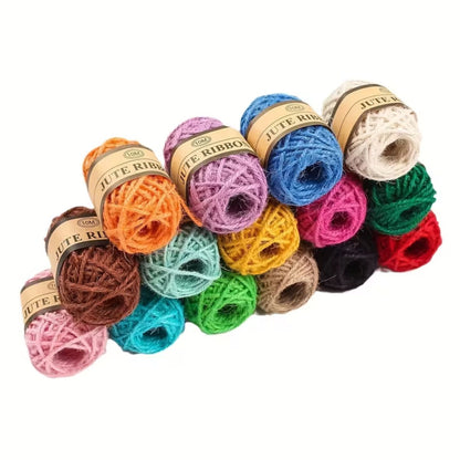 12 Rollos de Cuerda de Yute de Colores para Manualidades Listones e Hilos Hobbees