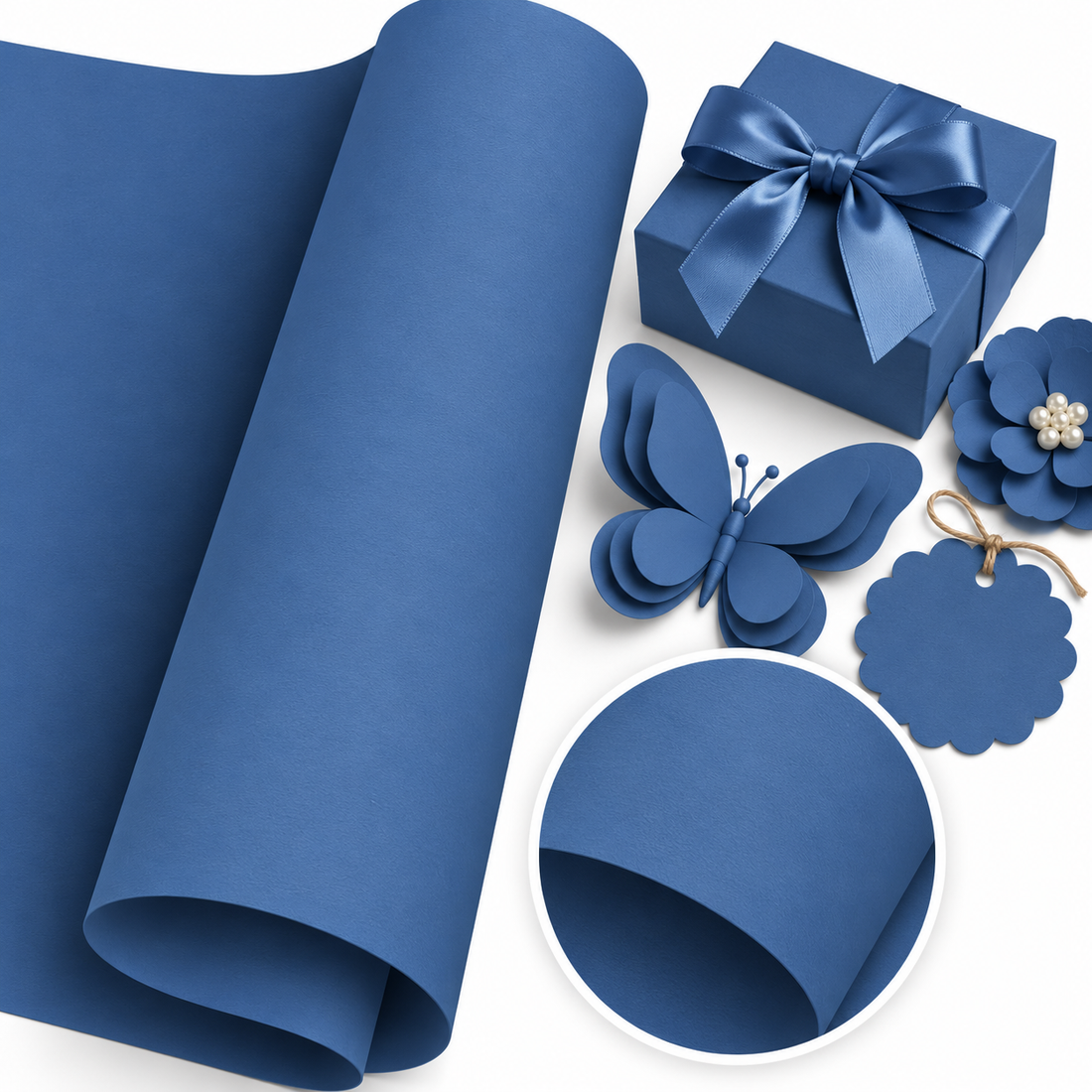 Deep Navy Foundations 12" Cardstock/ 10 Hojas de Cartulina Color Azul Marino