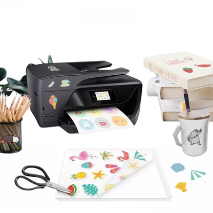 5 Hojas de Vinil Adhesivo Imprimible Semi-transparente Brillante Viniles Hobbees