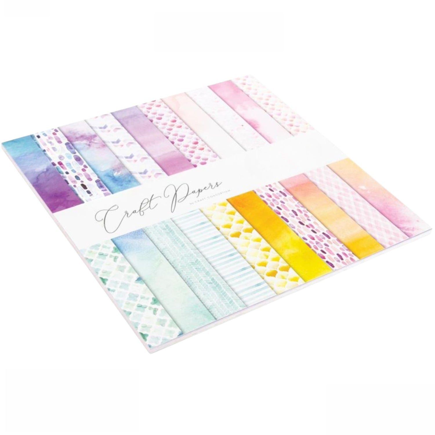 Watercolours Paper Pack / Block Papel Doble Cara Acuarelas 12&quot; Papel Craft Consortium