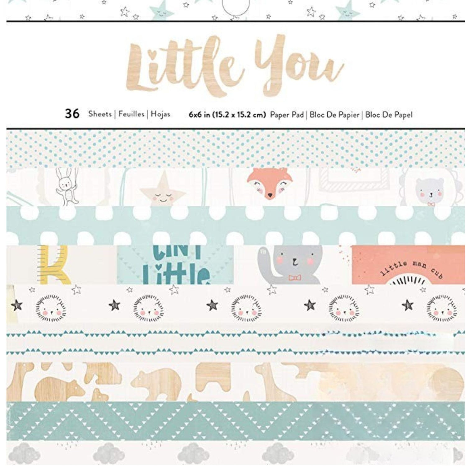 Little You Boy Paper Pad / Block de Papel para Niño 6&quot; x 6&quot; Papel Crate Paper