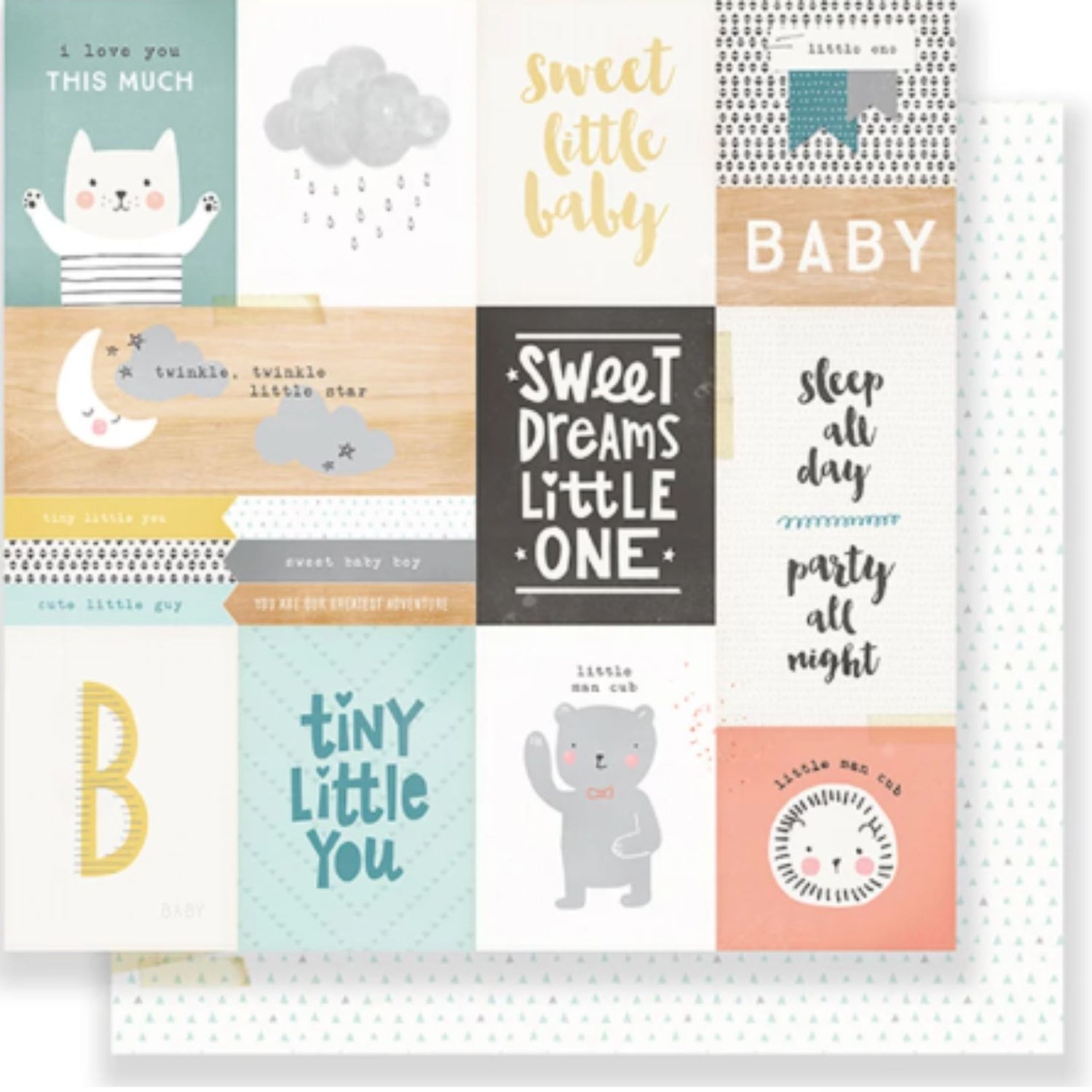 Little You Boy Paper Pad / Block de Papel para Niño 6&quot; x 6&quot; Papel Crate Paper