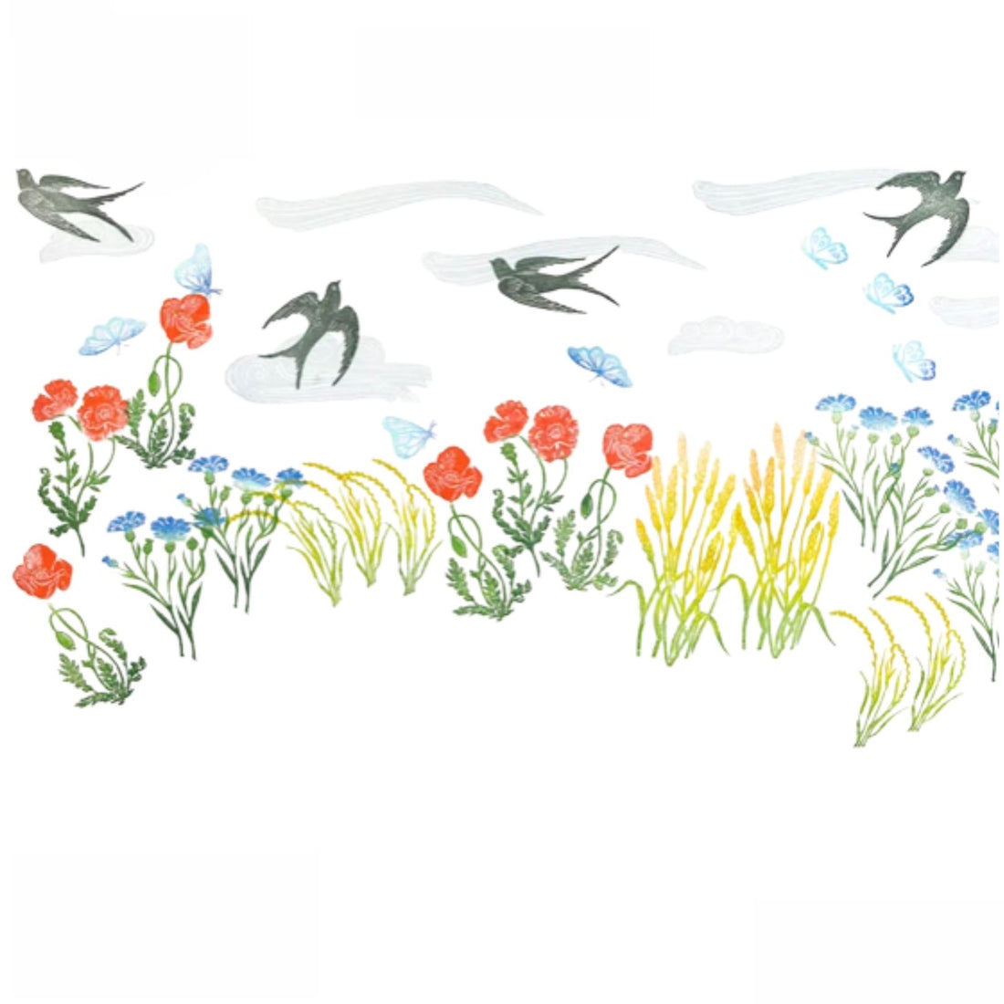 Secret Garden-Take Flight Stamps / Sellos de Polímero de Mariposas, Aves y Etiquetas Sellos BoBunny