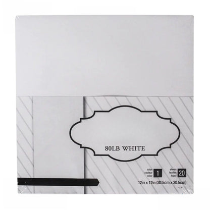 Value Pack Cardstock / Block de Cartulina Blanca Texturizada 12&quot; Papel American Crafts