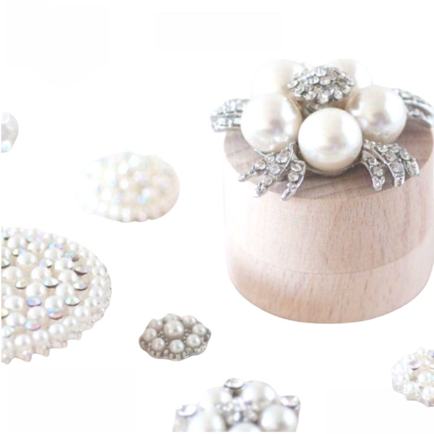 Adhesive Pearls / Perlas Blancas Adhesivas Adornos / Embellishments Jolee&