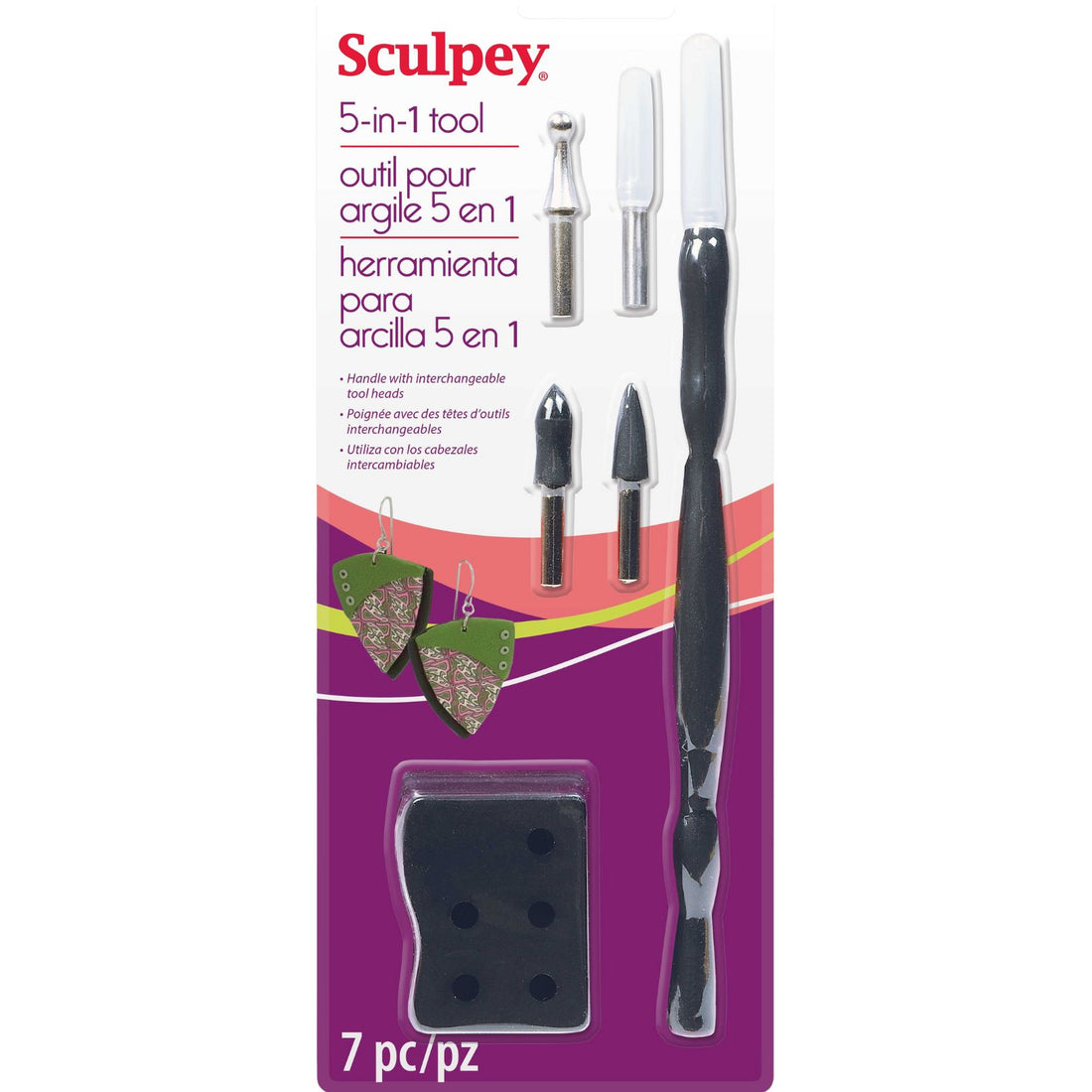 Sculpey 5-In-1 Tool / Herramienta para Arcilla Polimérica 5 en 1 Herramientas para Modelado Sculpey