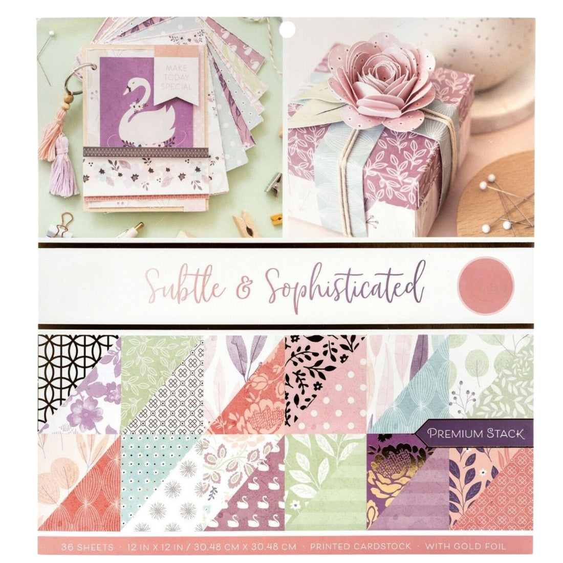 Subtle and Sophisticated Cardstock Pack / Paquete Cartulina Tonos Pastel Papel DCWV