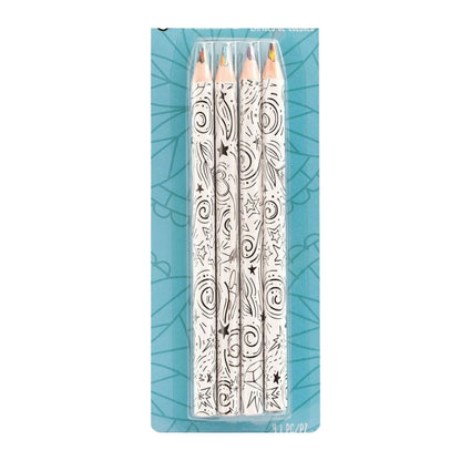 Jumbo Rainbow Swirl Colored Pencils / 4 Lápices de Colores Arcoiris Colores y Plumones Colorbok