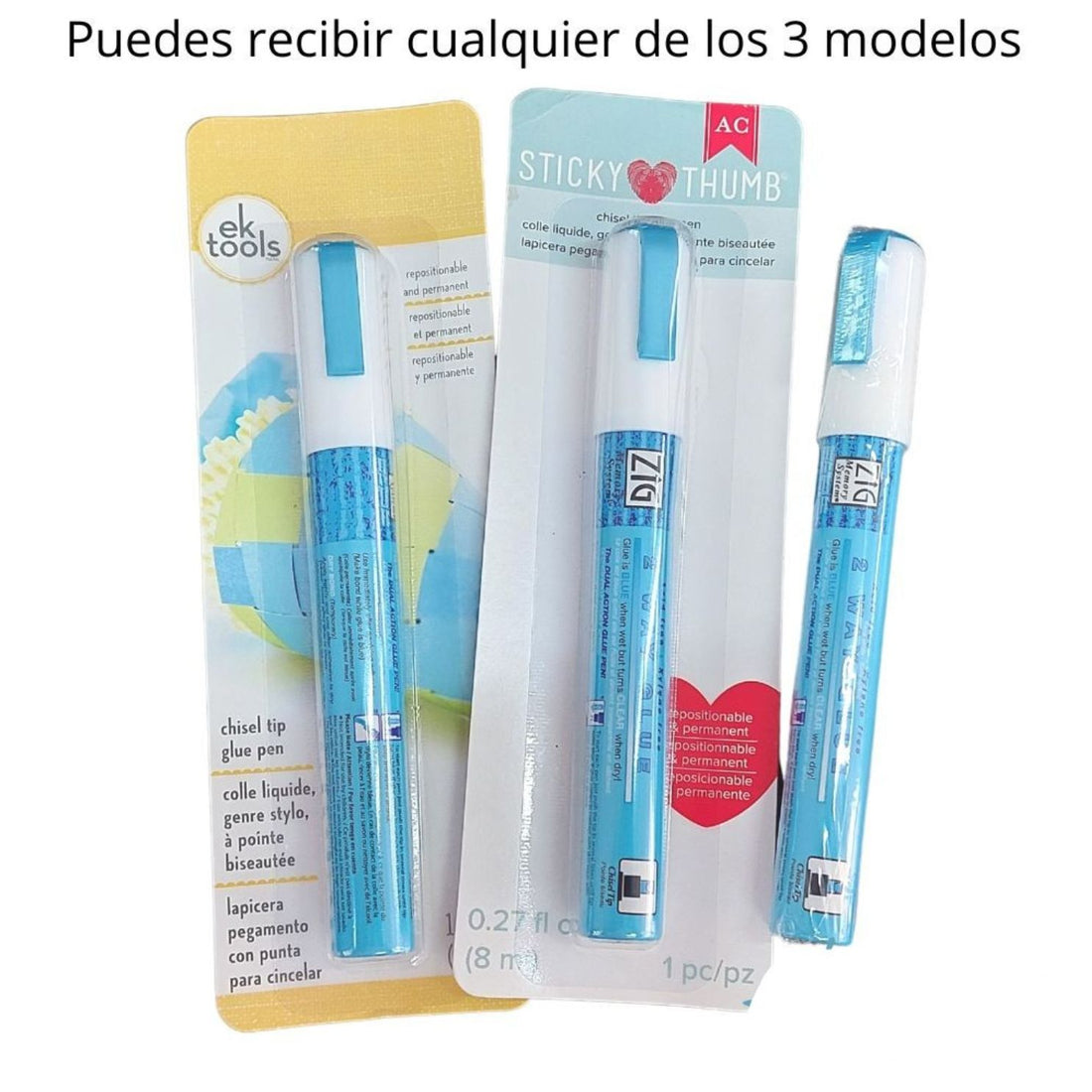 2 Way Glue Chisel Tip / Marcadores de Pegamento Punta cincel Adhesivos / Pegamentos Zig Memory System