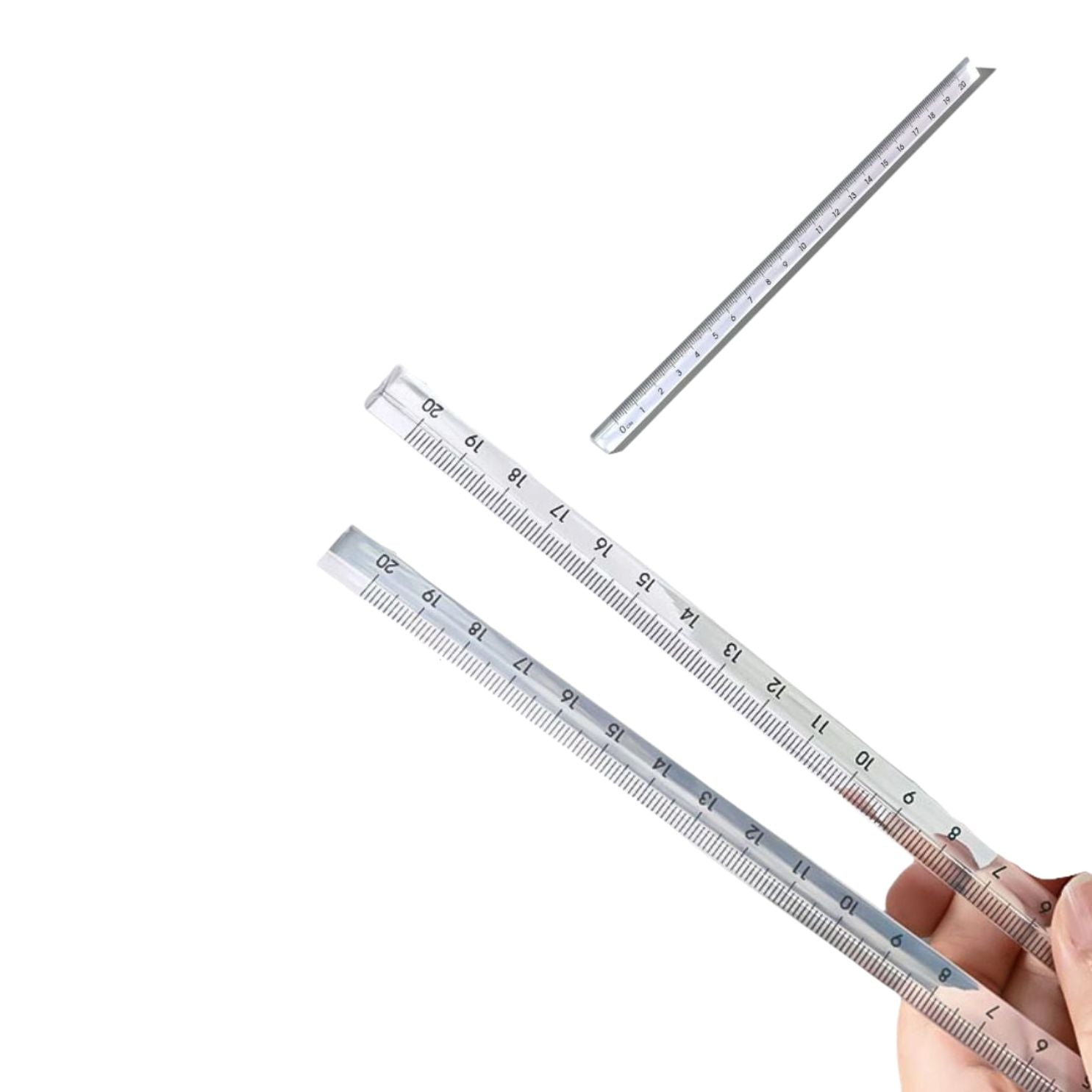 Regla Triangular Transparente 20cm Herramientas Hobbees