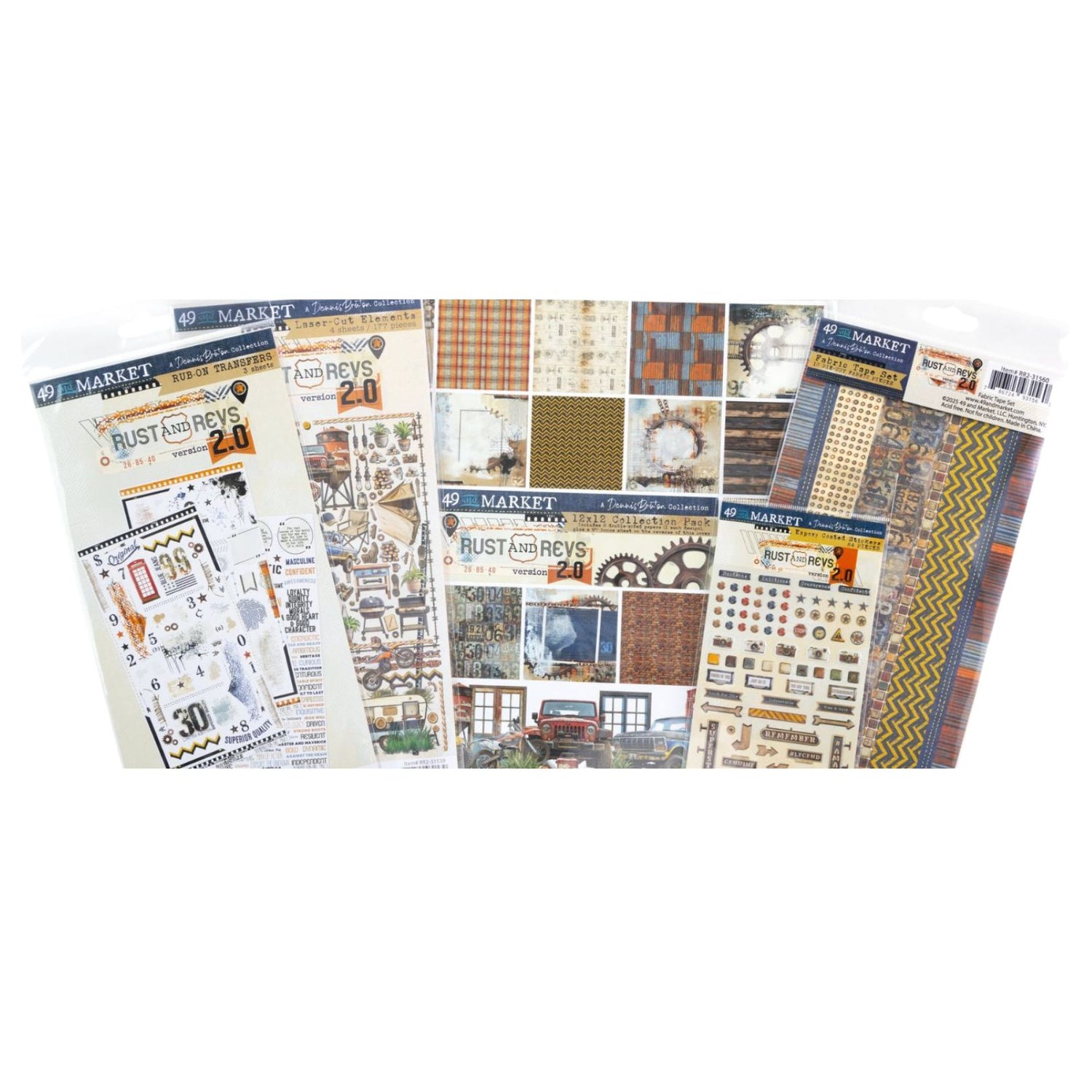 Rust &amp; Revs Collection Bundle / Papel y Adornos Colección Vintage Papel, Hojas Sueltas 49 and Market