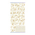 Script Alphabet Gold Foil Stickers / Estampas Alfabeto de Foil Dorado 