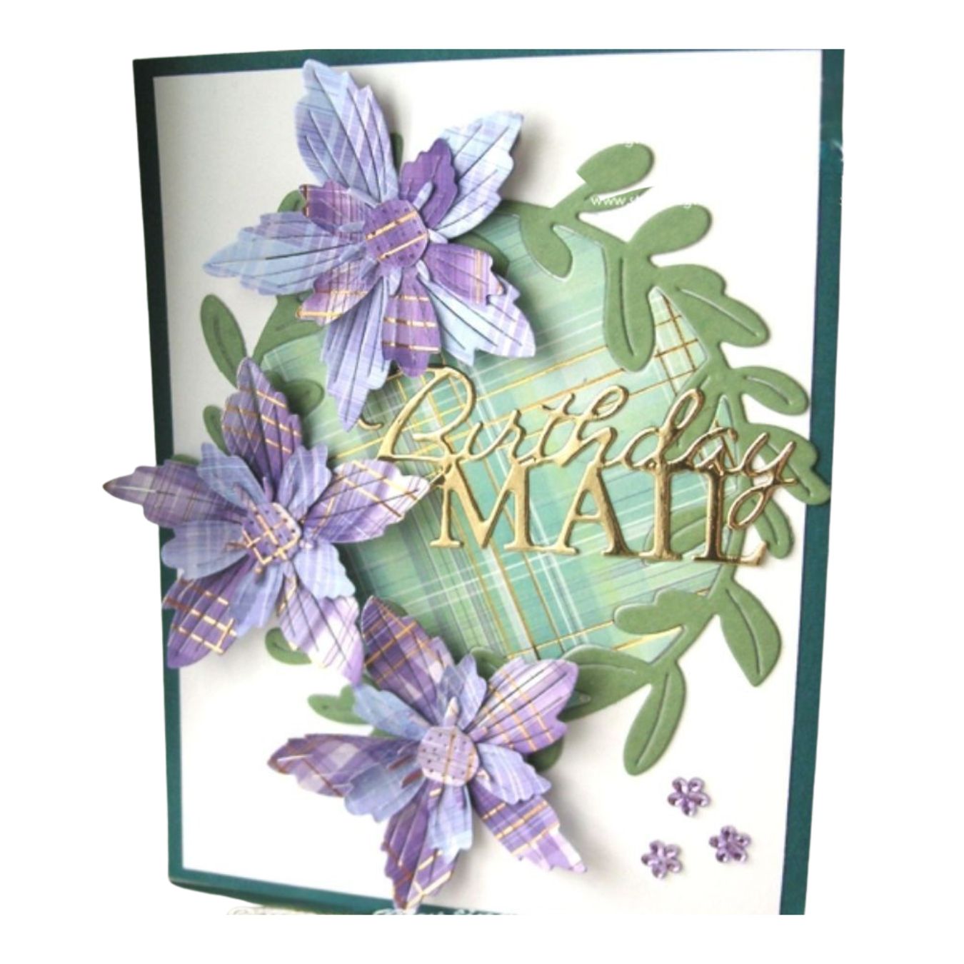 Madras Plaid Blue &amp; Violet 6" / Block de Cartulina Tartán Azul y Violeta Papel Memory Box