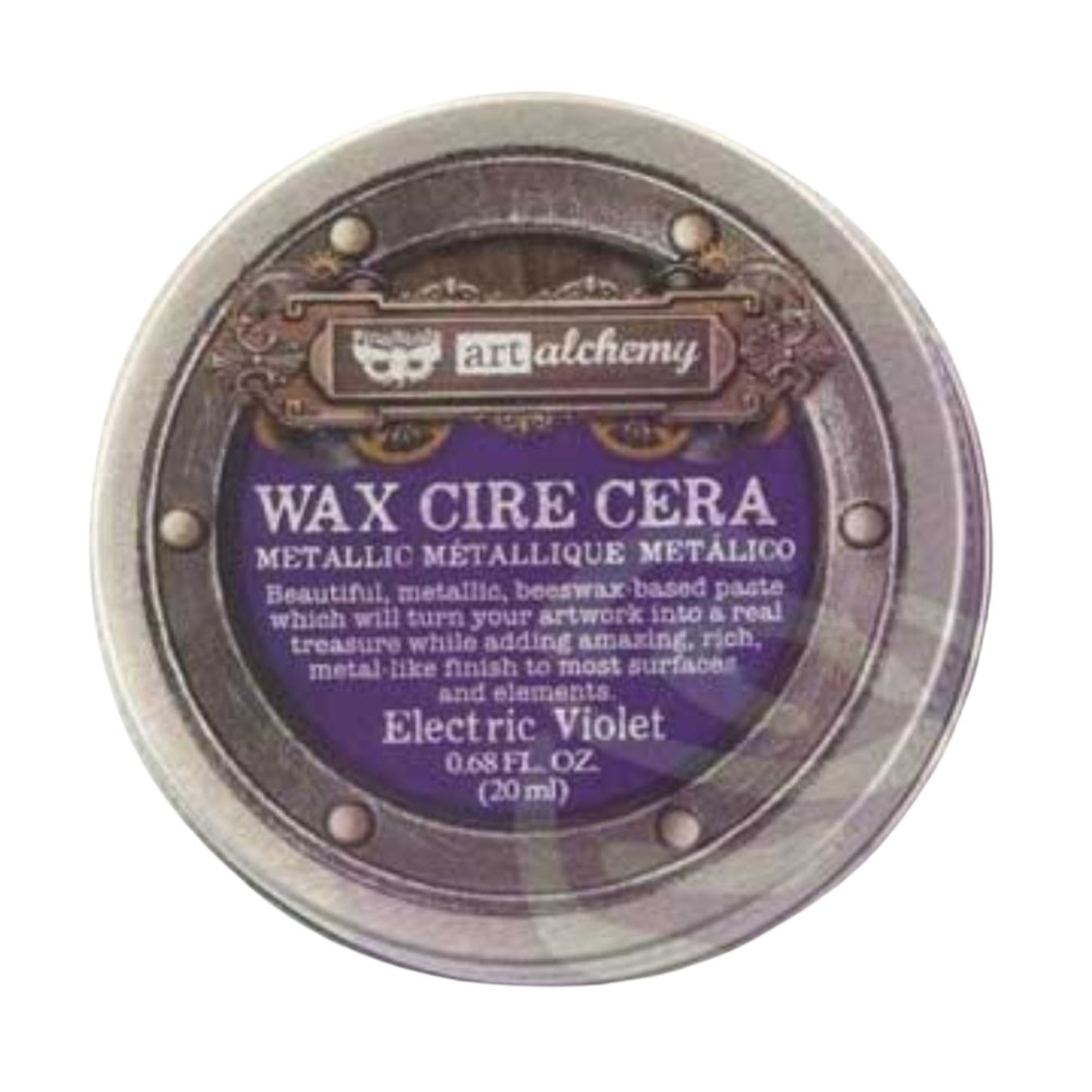 Finnabair Art Alchemy Metallique Wax Electric Violet / Pintura en Cera Metálica Violeta Pintura y Medios Mixtos Prima Marketing