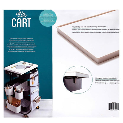 A La Cart Workspace White / Charola de Trabajo para Carritos Almacenamiento y Organización American Crafts
