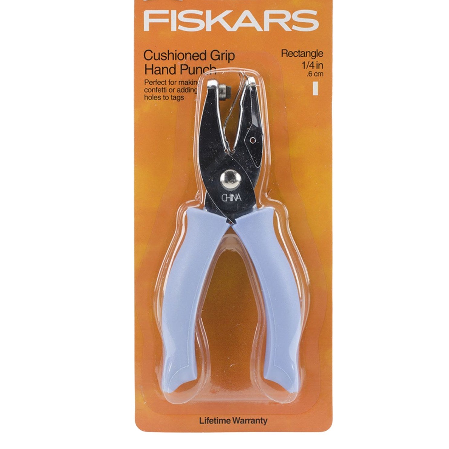Cushioned Grip Hand Punch Rectangle 1/4" / Perforadora de Hoyitos de Rectángulo 0.6 cm Perforadoras Fiskars