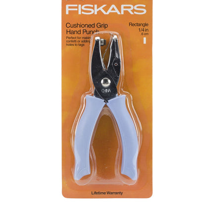 Cushioned Grip Hand Punch Rectangle 1/4" / Perforadora de Hoyitos de Rectángulo 0.6 cm Perforadoras Fiskars