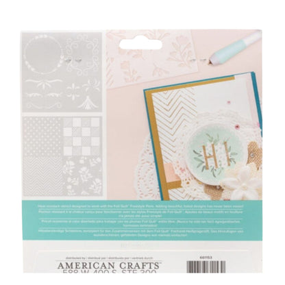 WeR Foil Quill Stencils Patterns / Esténcil Para Foil Quill Esténciles / Plantillas We R Memory Keepers