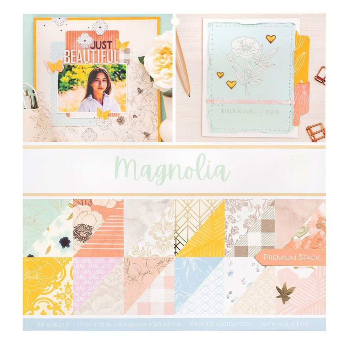 DCWV Double-Sided Magnolia Cardstock / Block de Cartulina Magnolia Papel DCWV