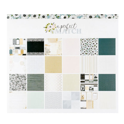 A Perfect Match Paper Pad 12" / Block de Cartulina Novios Papel American Crafts