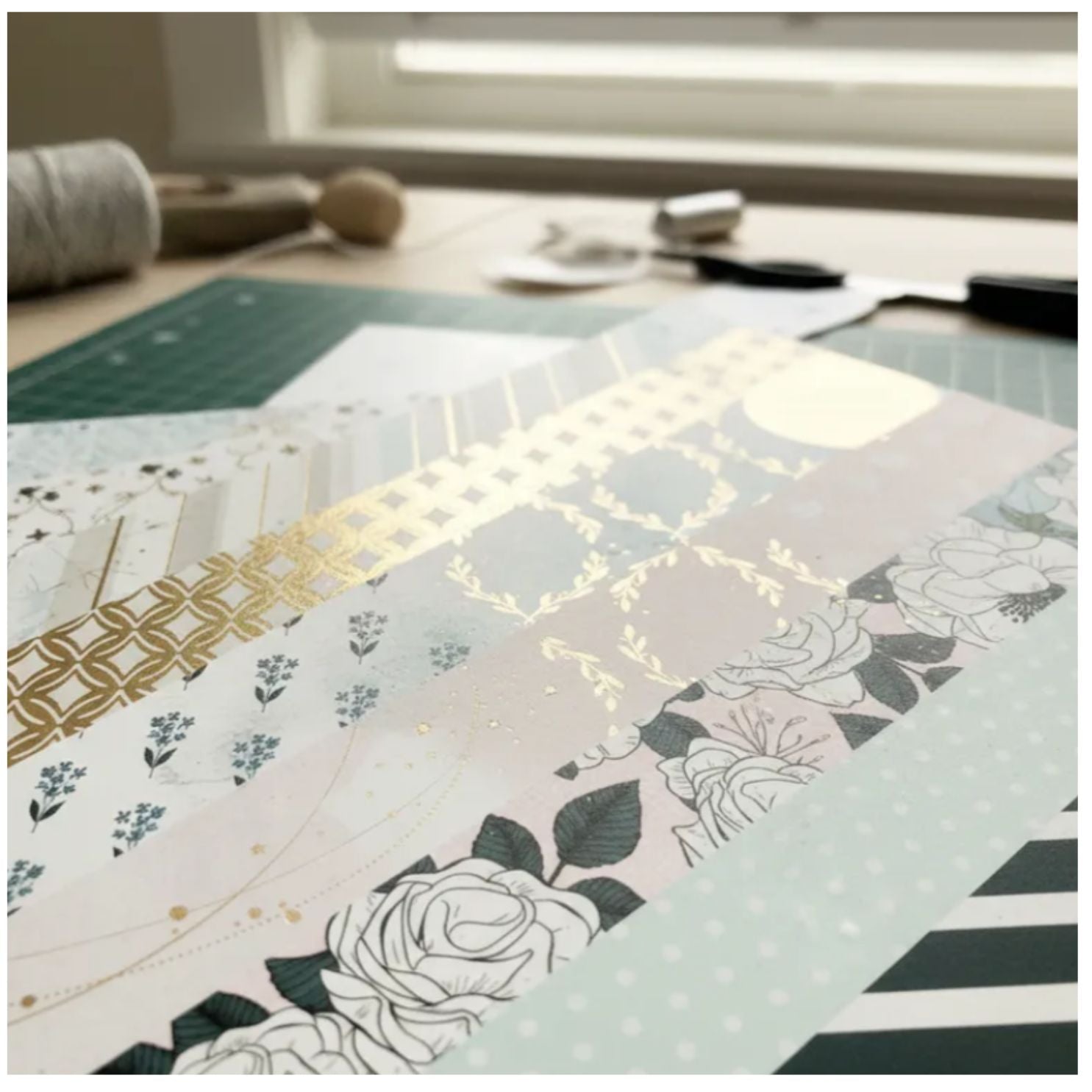 A Perfect Match Paper Pad 12" / Block de Cartulina Novios Papel American Crafts