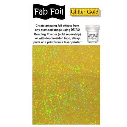 Glitter Gold Fab Foil / Papel Metalizado Dorado Brillante Foil Wow!
