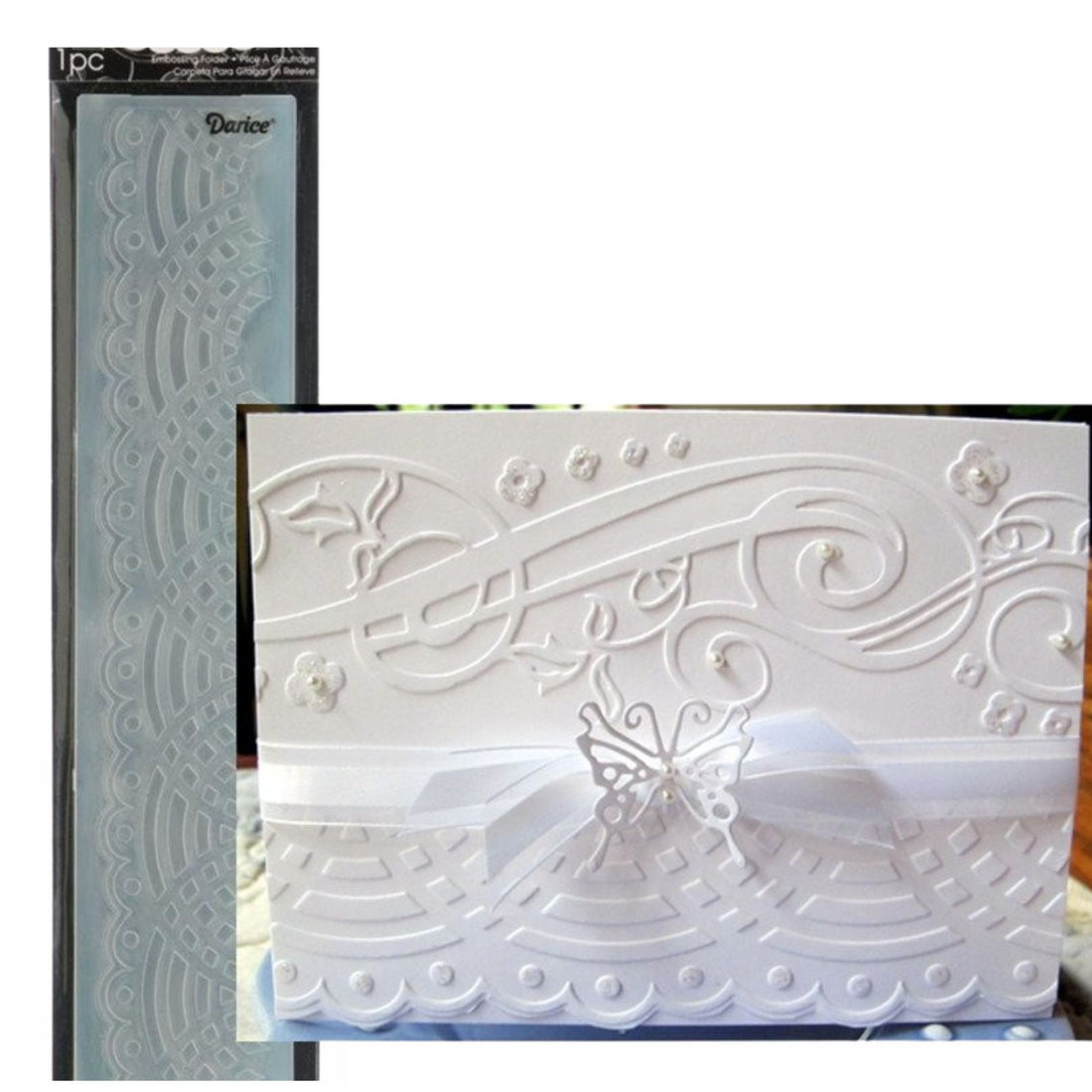 Embossing 2.5 in 12 in Lace / Folder de Grabado Encaje Onditas Folders de Grabado Darice