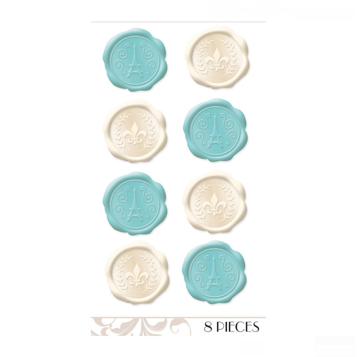 Parisian Round Seals Stickers / Estampas Sello Tipo Lacre Stickers Jolee&