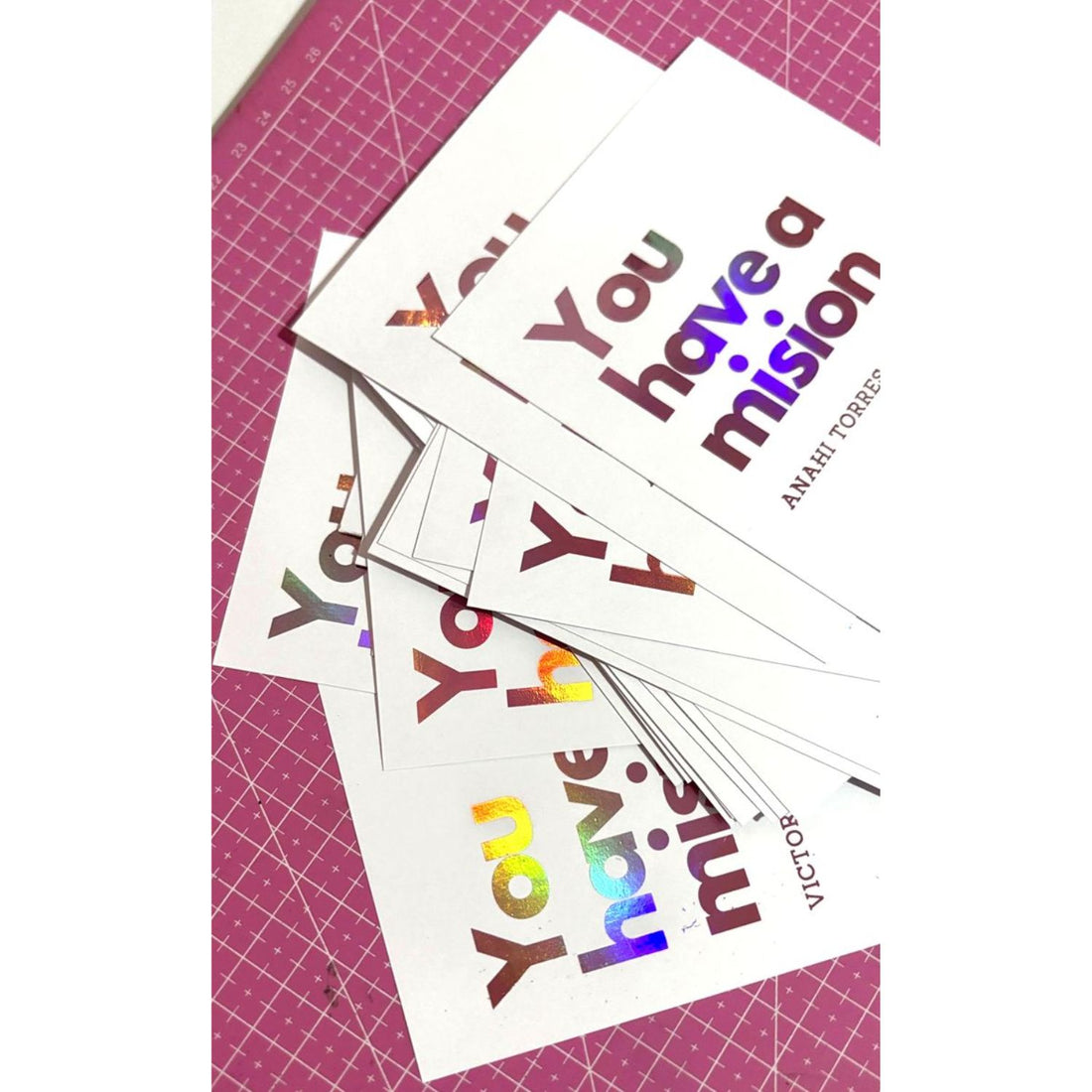 Foil Para Tinta Rosa Holográfico 3m Foil Reactivo Angie Guerra