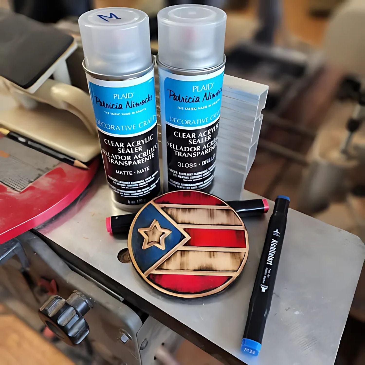 Clear Acrylic Sealer Aerosol / Sellador Acrílico Transparente Brillo Pinturas Plaid