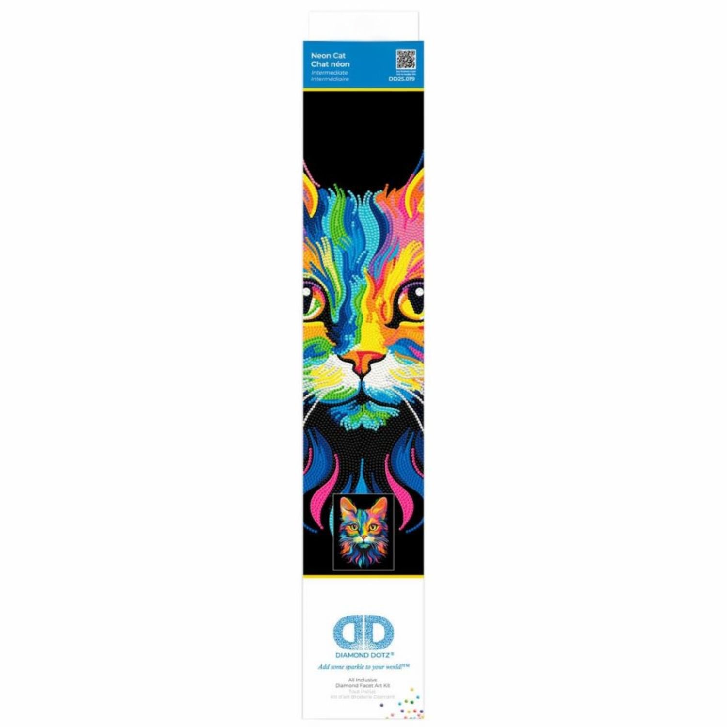 Neon Diamond Art Kit/ Kit Arte De Diamantes Gato Neón Pintura Dimensional Diamond Dotz