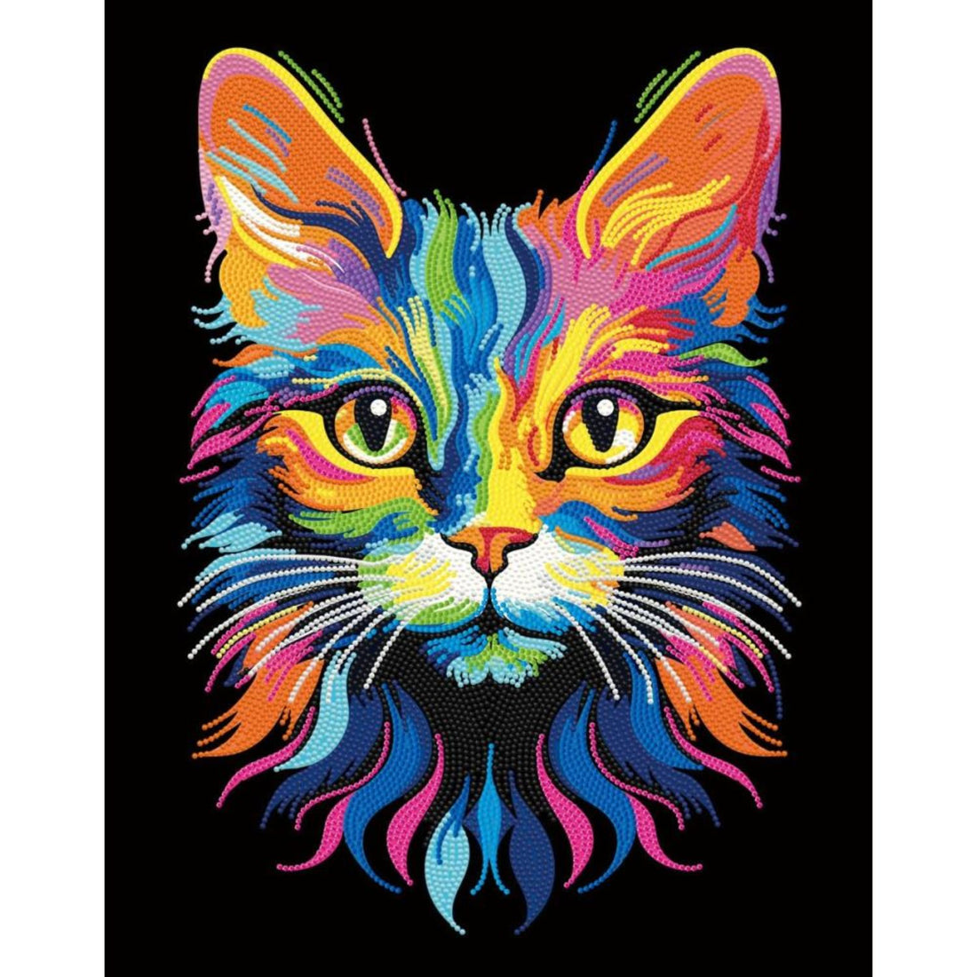 Neon Diamond Art Kit/ Kit Arte De Diamantes Gato Neón Pintura Dimensional Diamond Dotz