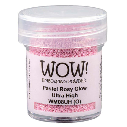 Ultra High Embossing Powder / Polvo Embossing Pastel Rosy Glow Ultra Realzado Polvos de Embossing Wow!