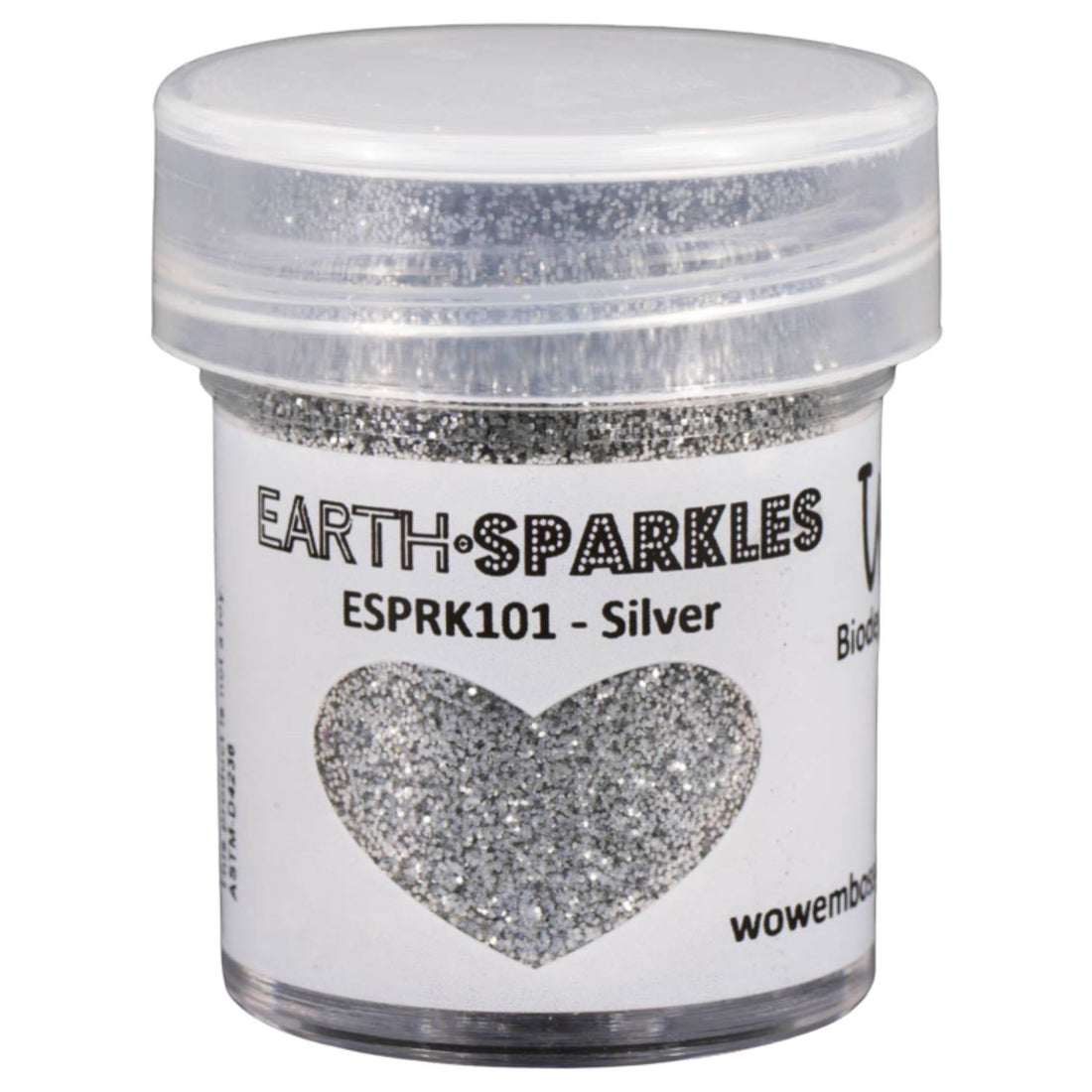 Earth Sparkles Glitter / Polvo Brillantina Plata Biodegradable Polvos de Embossing Wow!