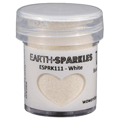 Earth Sparkles Glitter / Polvo Brillantina Blanca Biodegradable Polvos de Embossing Wow!