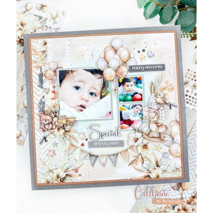 Little Dreamer &amp; Celebrations Die Cuts / Recortes Colección Pequeño Soñador Y Celebraciones Adornos / Embellishments 49 and Market