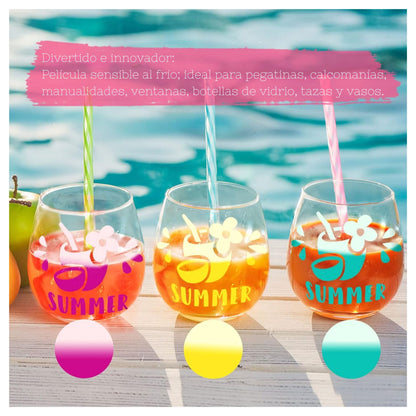 Cold Color Changing Vinyl Pack / 9 Hojas De Vinil Color que Cambian de Color con el Frío Viniles Teckwrap