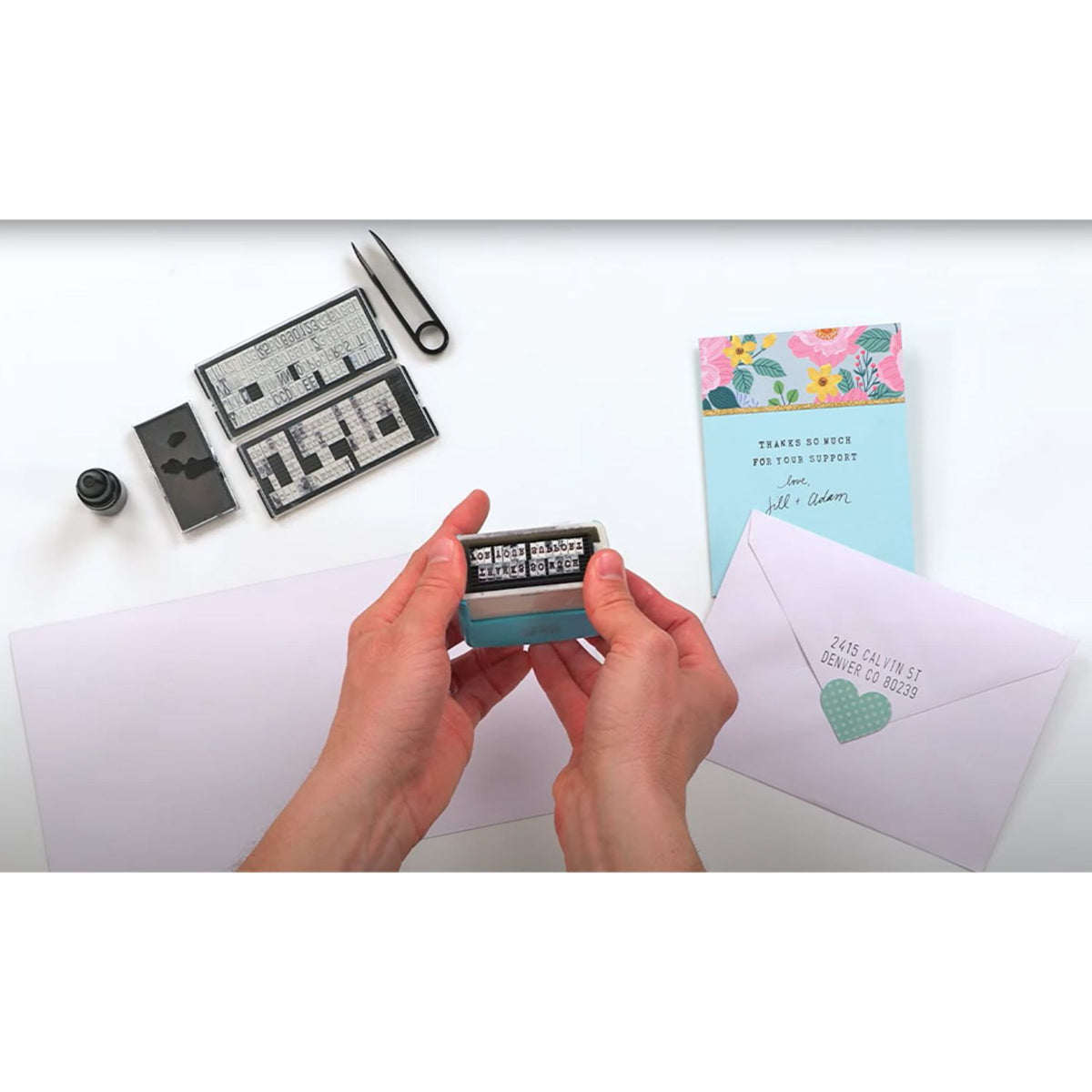 Sello Personalizable Letras Estampar Papel Tarjetas Invitaciones – Hobbees