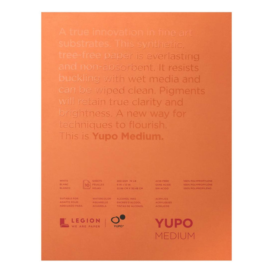 Yupo Medium Pad / Bloc de Papel Mediano Yupo Papel para Arte Legion