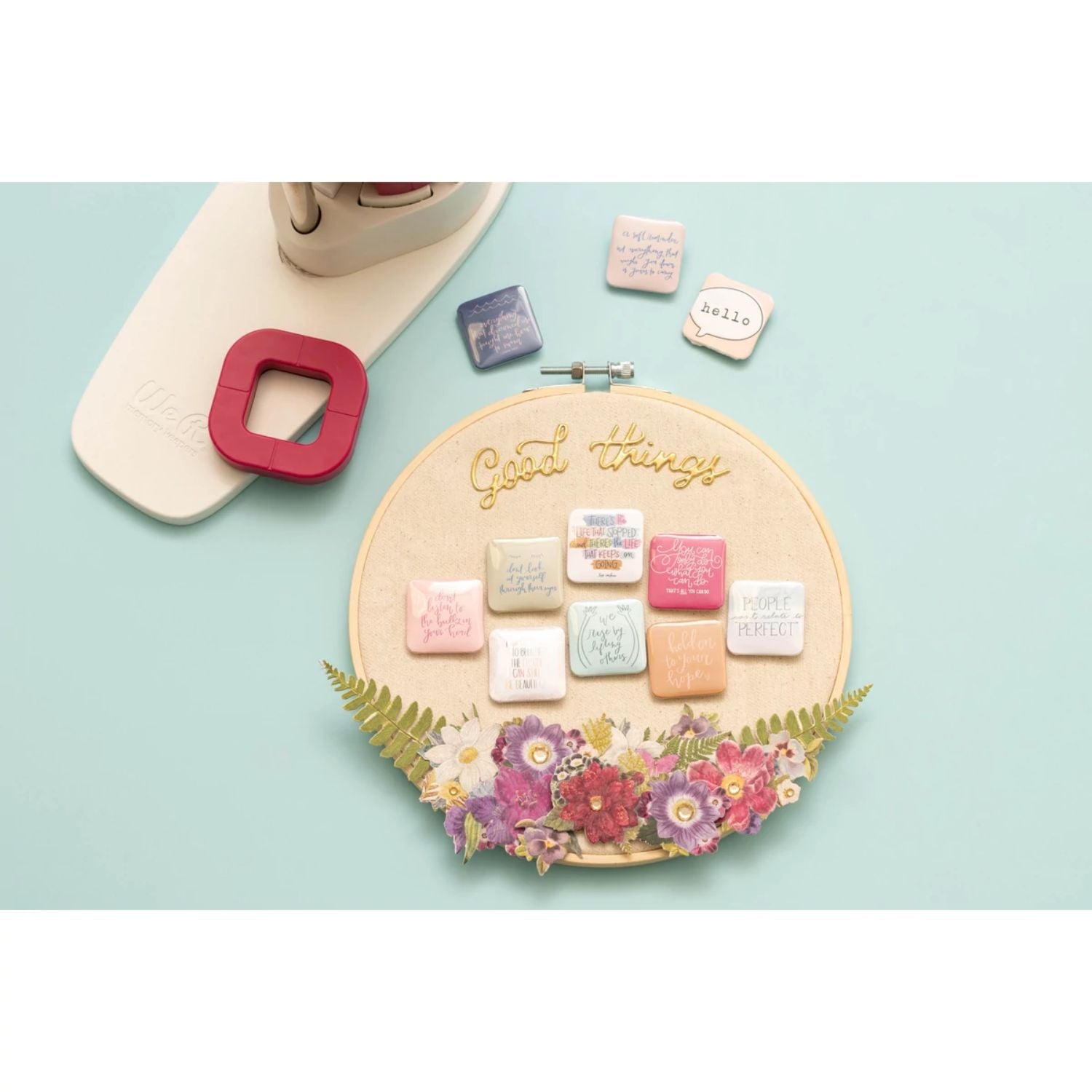 Button Press Square Insert / Adaptador Cuadrado Accesorios We R Memory Keepers