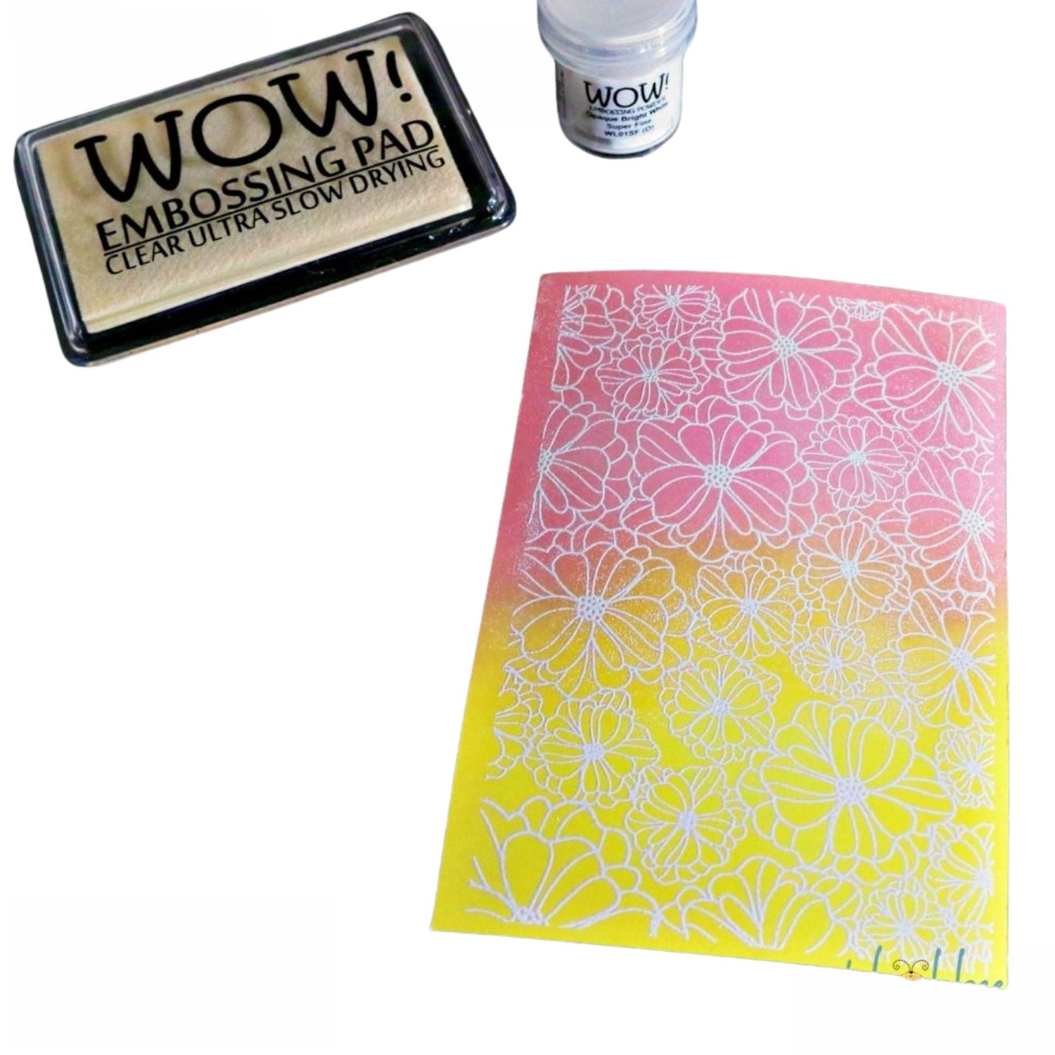 Opaque Bright White Ultra Fine Embossing Powder / Polvo de Embossing Blanco Ultra Fino Polvos de Embossing Wow!