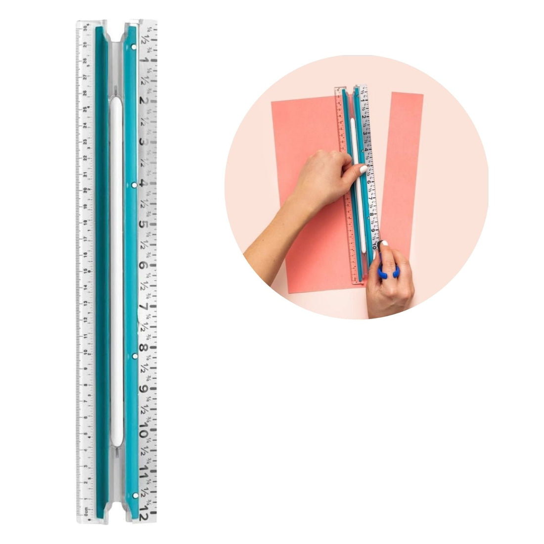 Comfort Craft Easy Grip Ruler 12&quot; / Regla Agarre Confortable Herramientas We R Memory Keepers