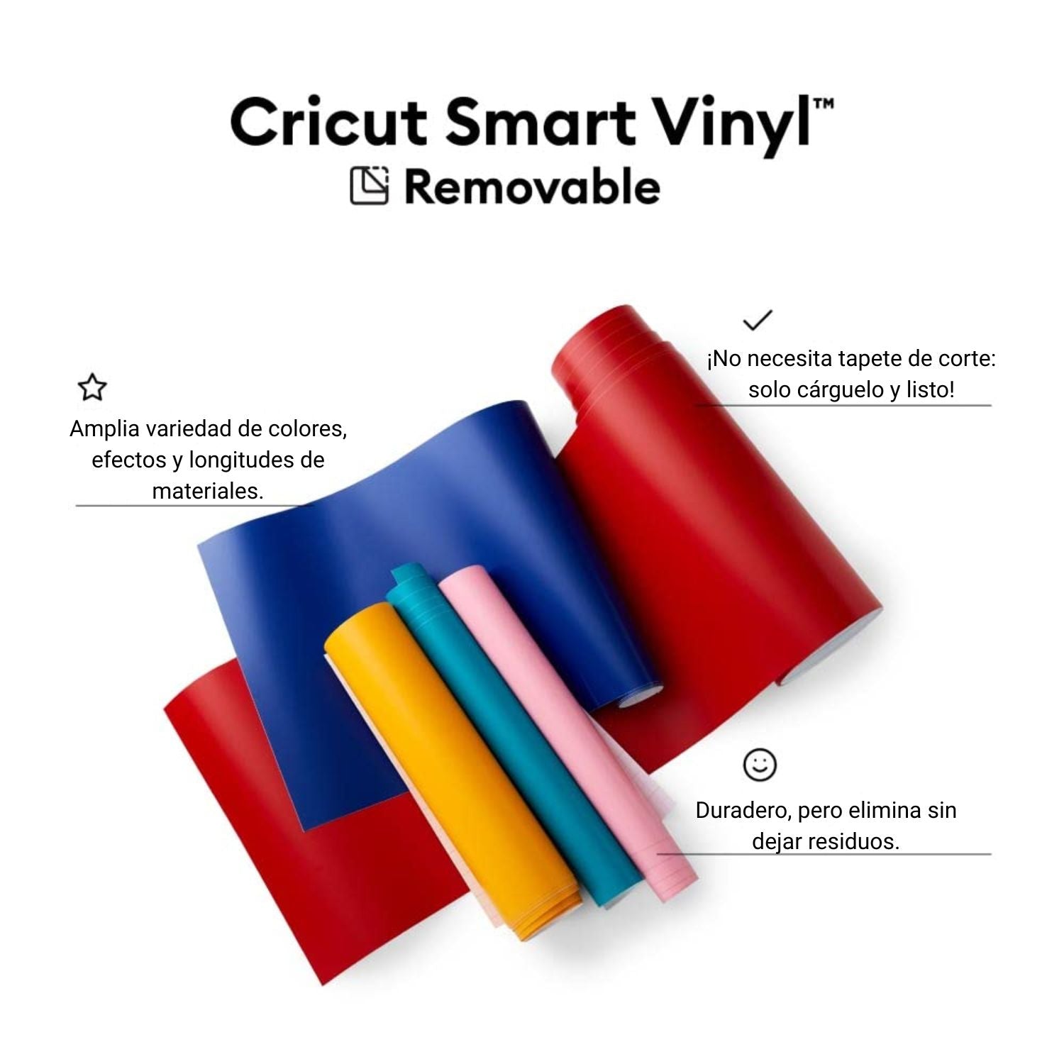 Smart Vinyl Removable Red Matte / Vinil Removible Rojo Mate Viniles Cricut