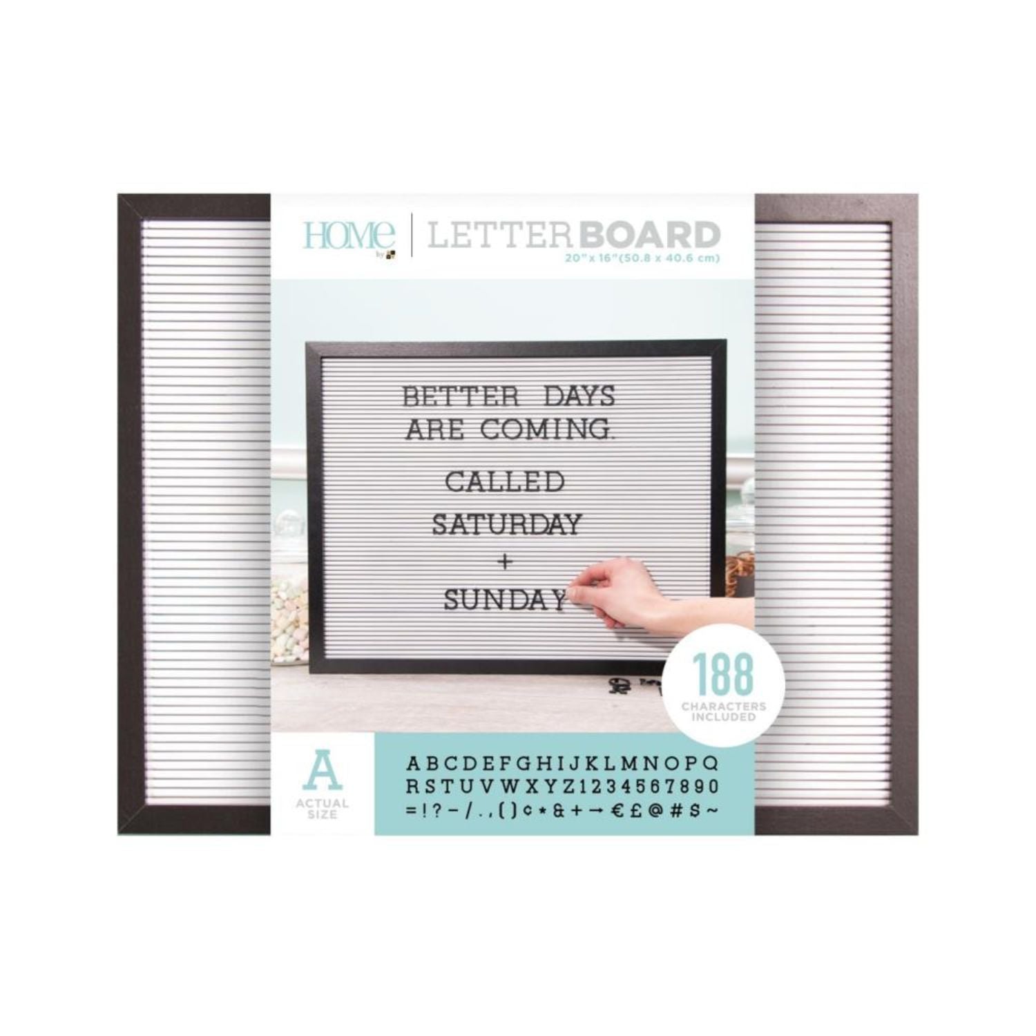 20 x 16 LetterBoard Black Frame / Tablero de Mensajes 