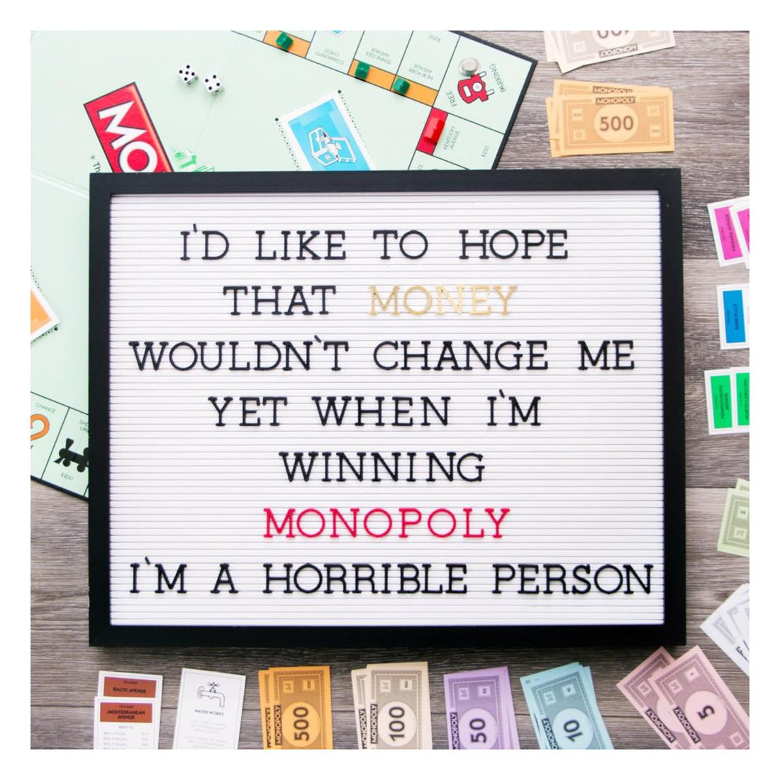 20 x 16 LetterBoard Black Frame / Tablero de Mensajes 