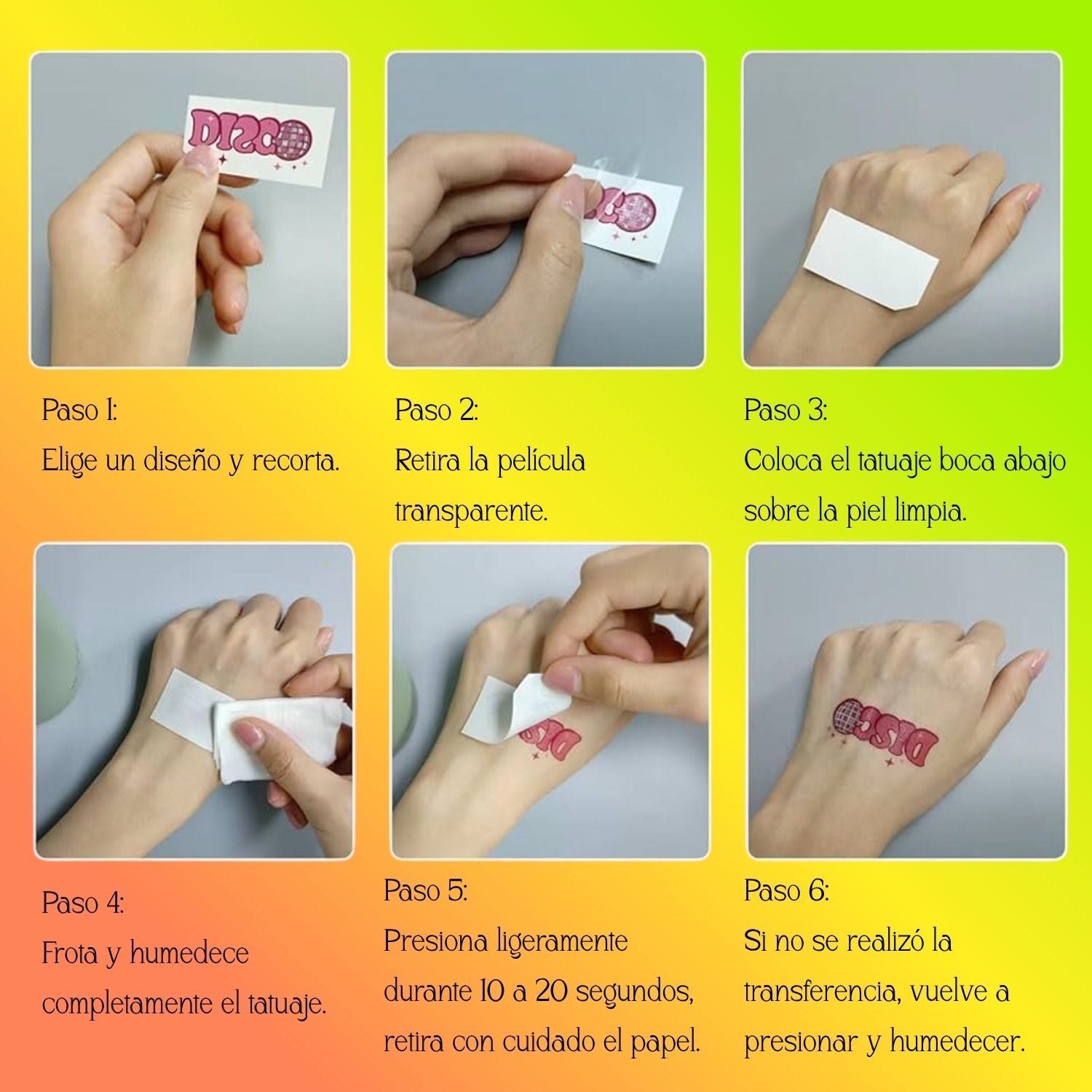 Magic Tattoo / Papel Tatuajes Temporales Angie Guerra Acetato y Especializados Angie Guerra