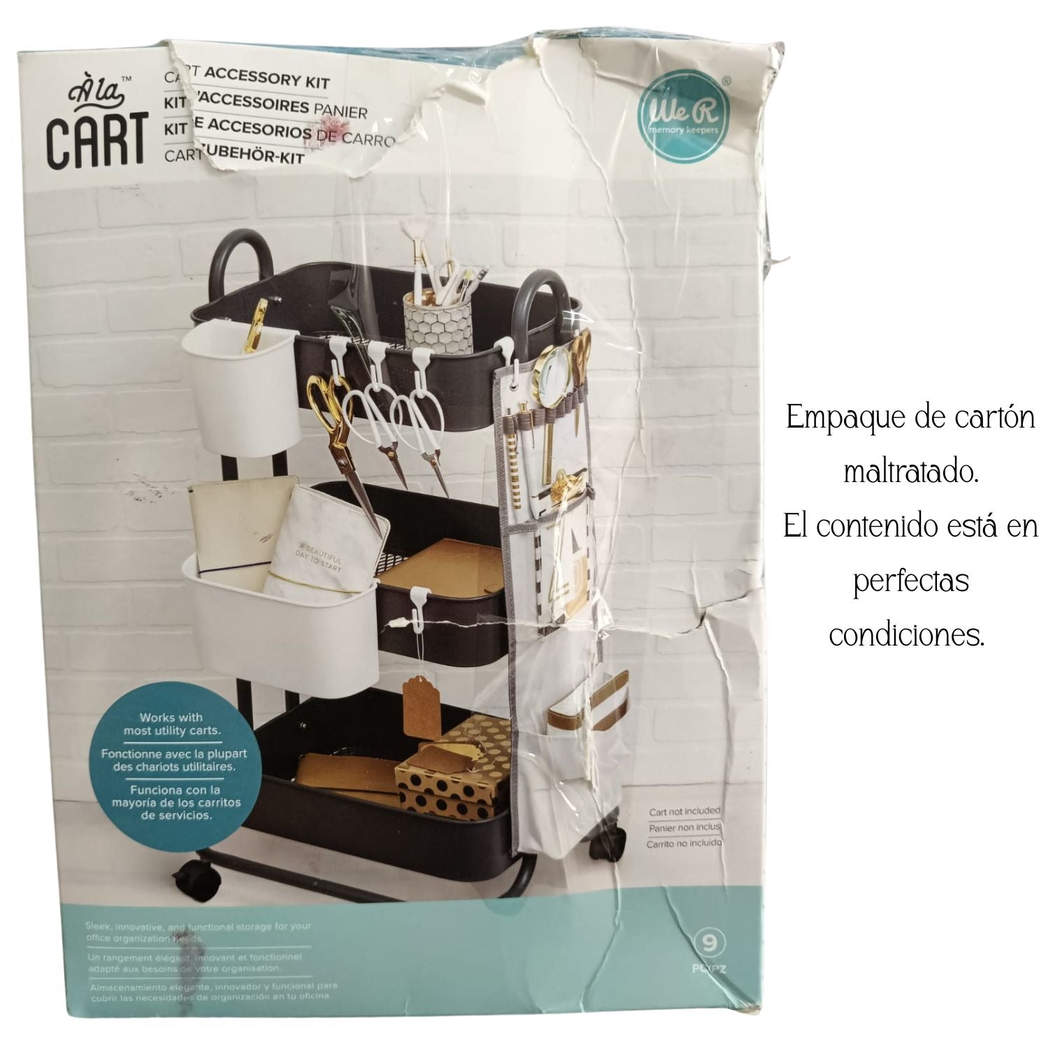 EA A La Cart Cup &amp; Clip Kit / Accesorios Para Carrito Almacenamiento y Organización We R Memory Keepers