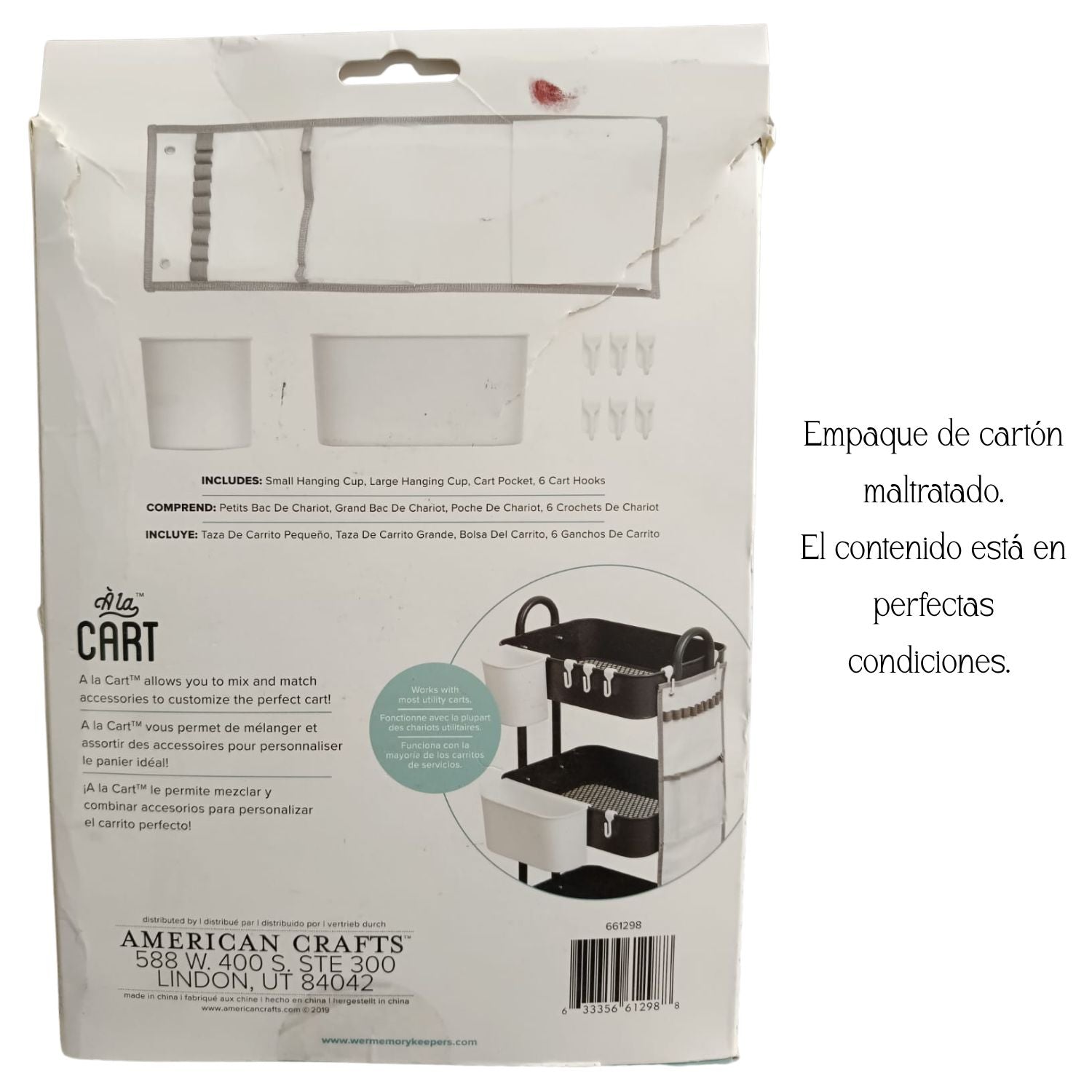 EA A La Cart Cup &amp; Clip Kit / Accesorios Para Carrito Almacenamiento y Organización We R Memory Keepers