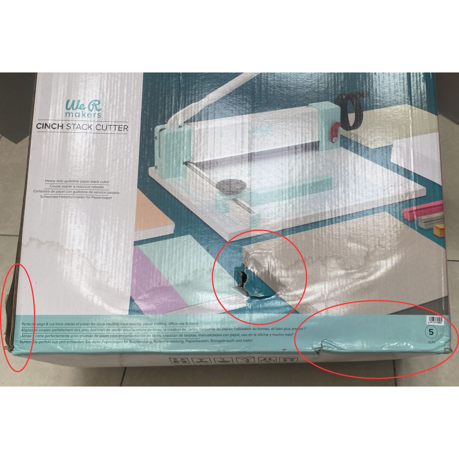 EA Cinch Stack Cutter / Guillotina para Cortes de Hasta 2.5cm de Grosor Cortadoras / Guillotinas We R Makers