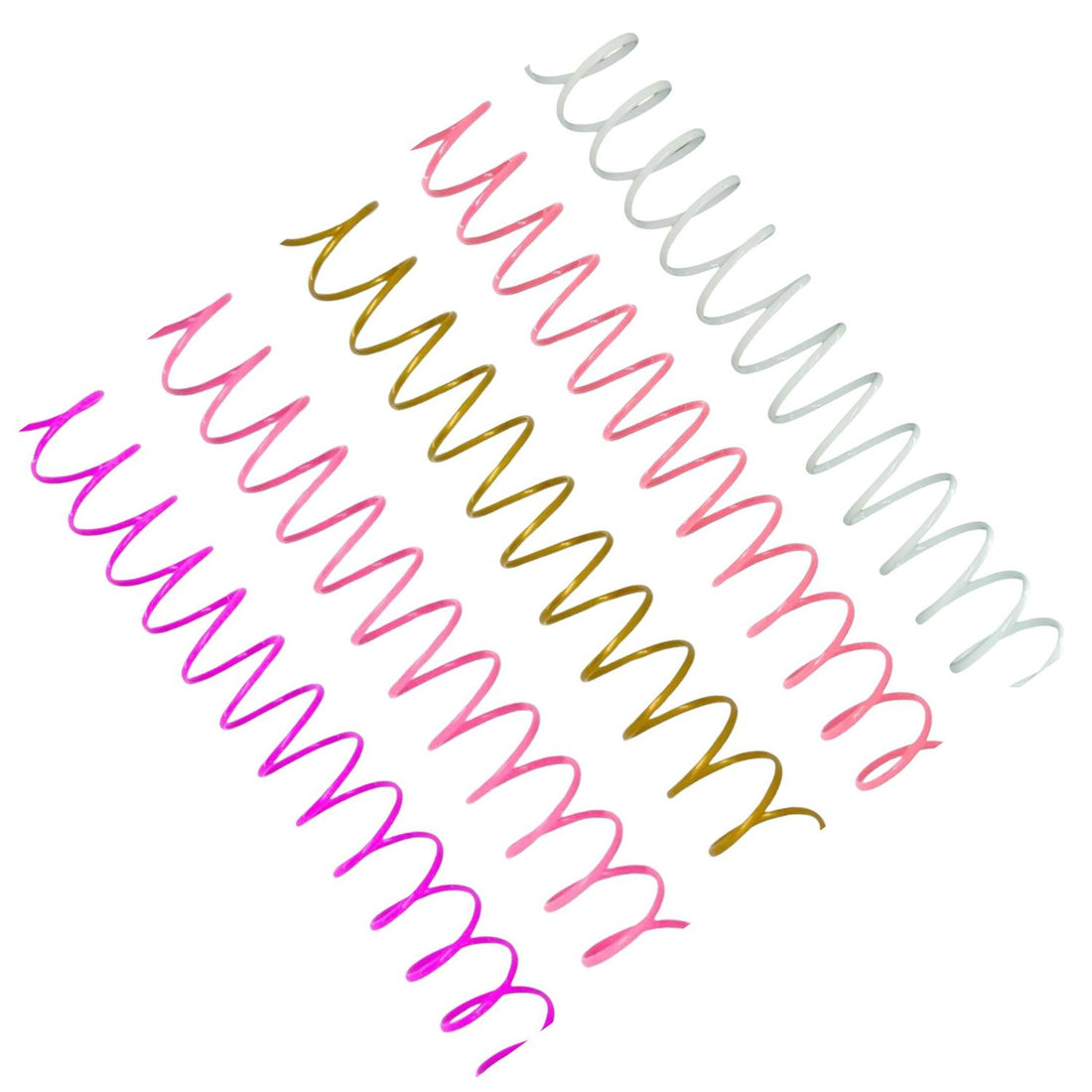 5 Espirales para Encuadernación 2:1, 25mm, Color Mixto 